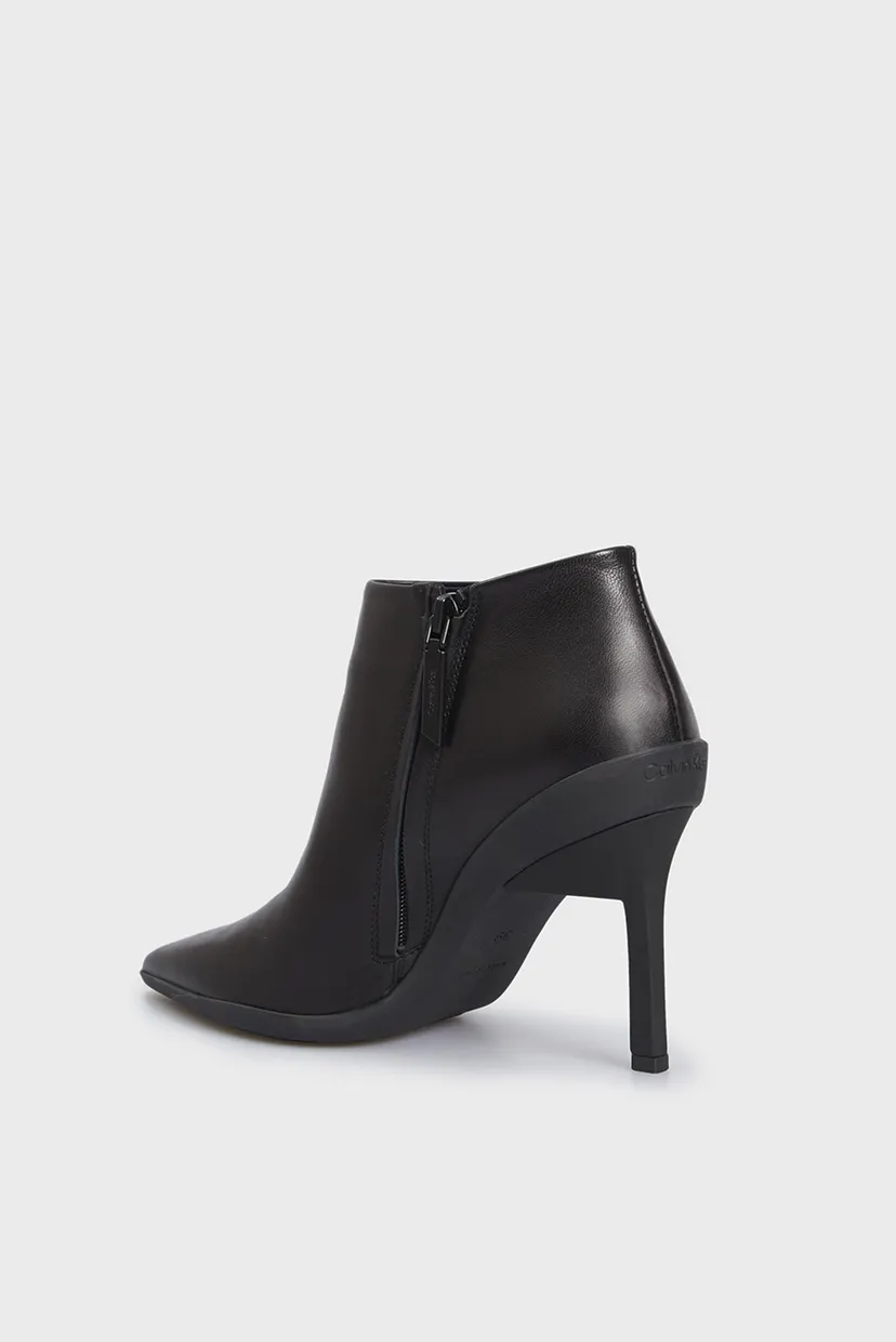 Женские черные кожаные ботильоны WRAP STILETTO 3