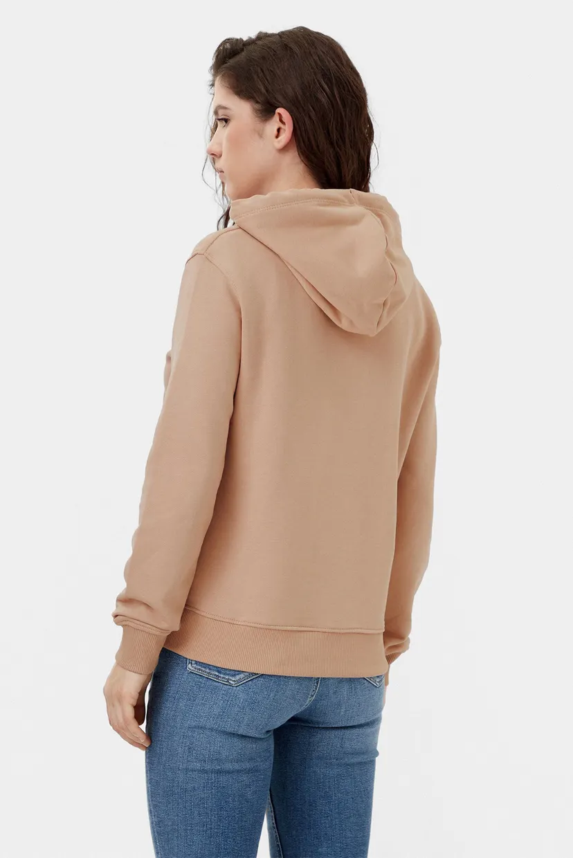 Женское персиковое худи WOVEN LABEL REGULAR HOODIE 3