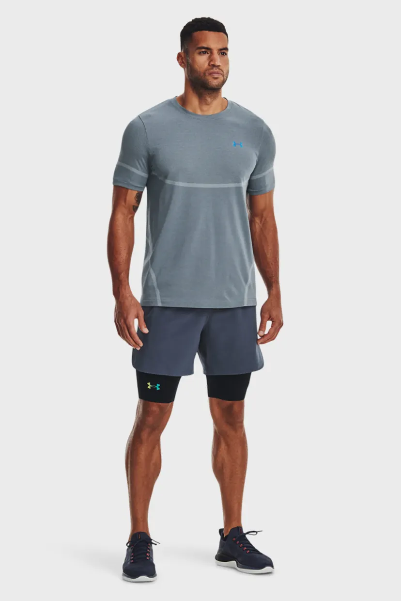 Мужская серая футболка UA Rush Seamless Legacy SS 12