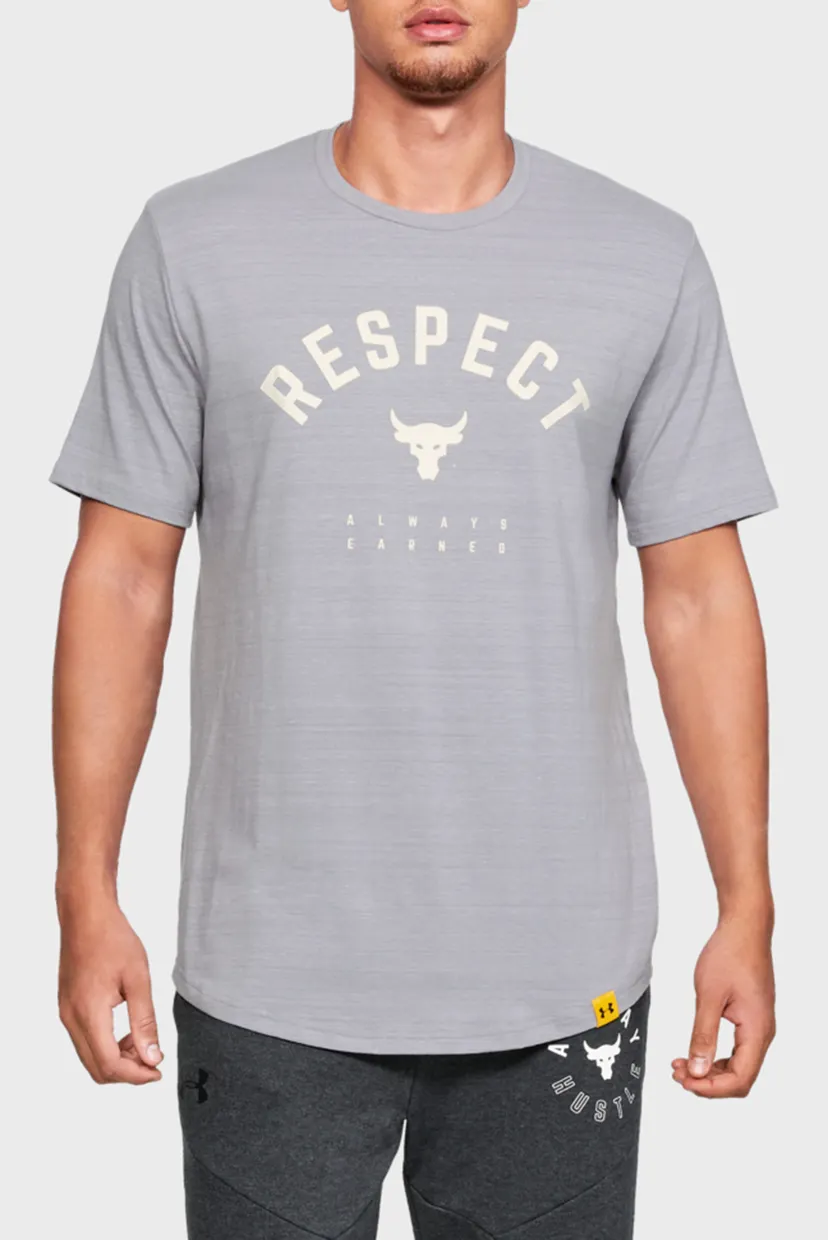 Мужская серая футболка PROJECT ROCK RESPECT TEE 6