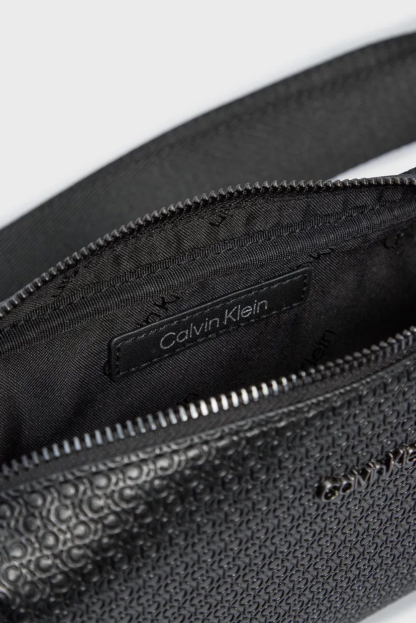 Мужская черная поясная сумка с узором MINIMALISM WAISTBAG MONO 4