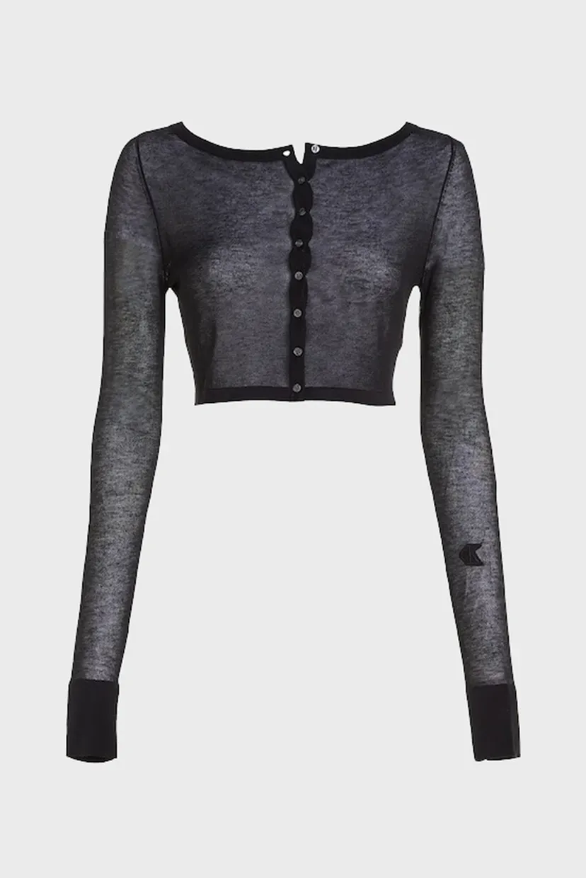 Кардиган SHEER SWEATER MINI CARDIGAN 4