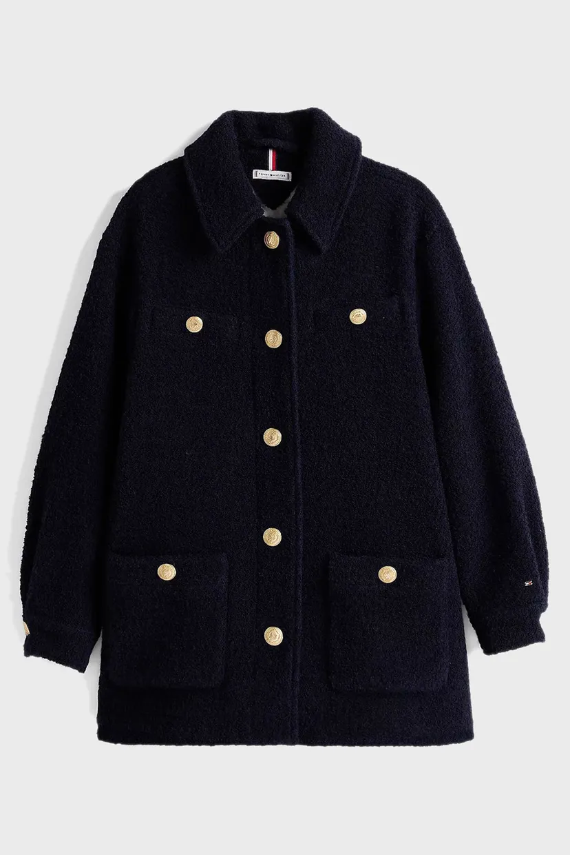 Куртка демисезонная BOUCLE GOLD BUTTON SHACKET 5