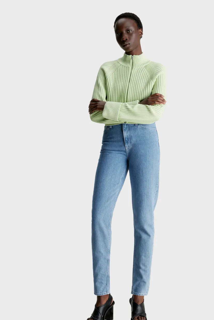 Женские голубые джинсы MOM JEAN 5