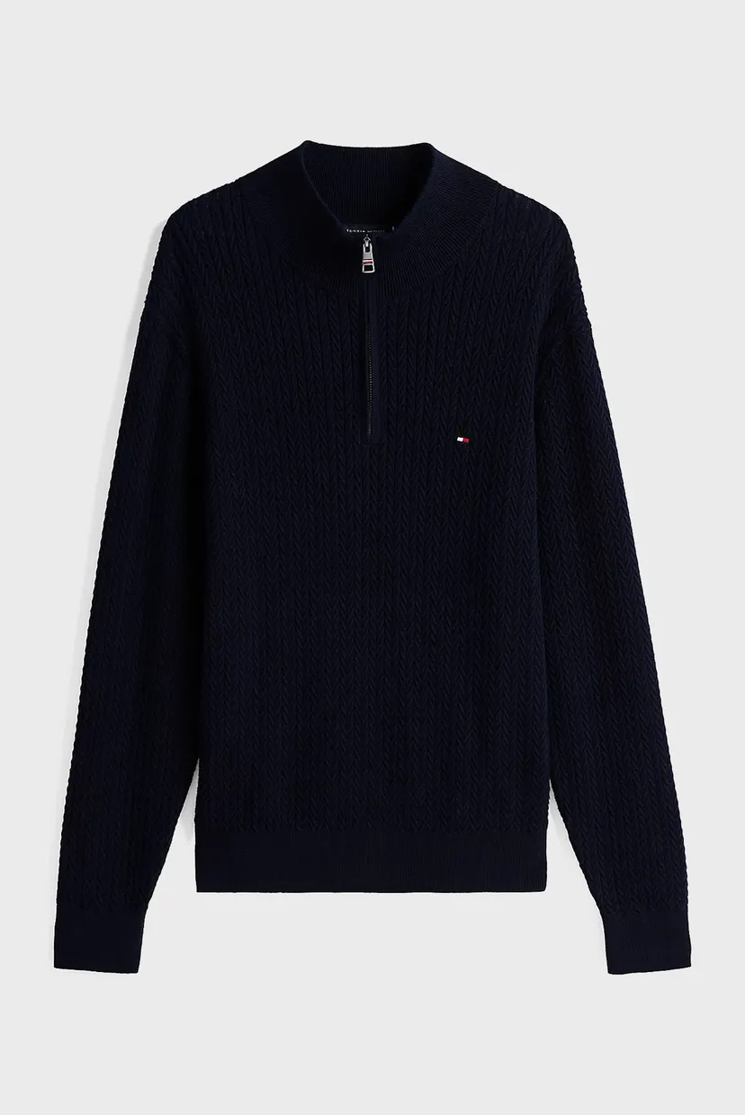 Свитер HERRINGBONE STRUCTURE ZIP MOCK 5