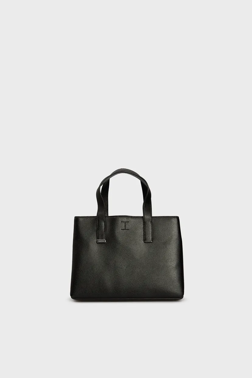 Әйелдерге арналған  қара сөмке CK PLAQUE SMALL TOTE 4