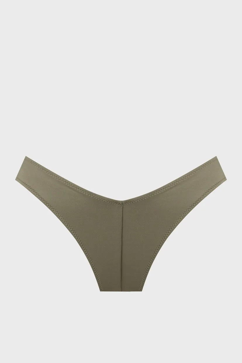 Женские оливковые трусики от купальника STRING SIDE TIE 5