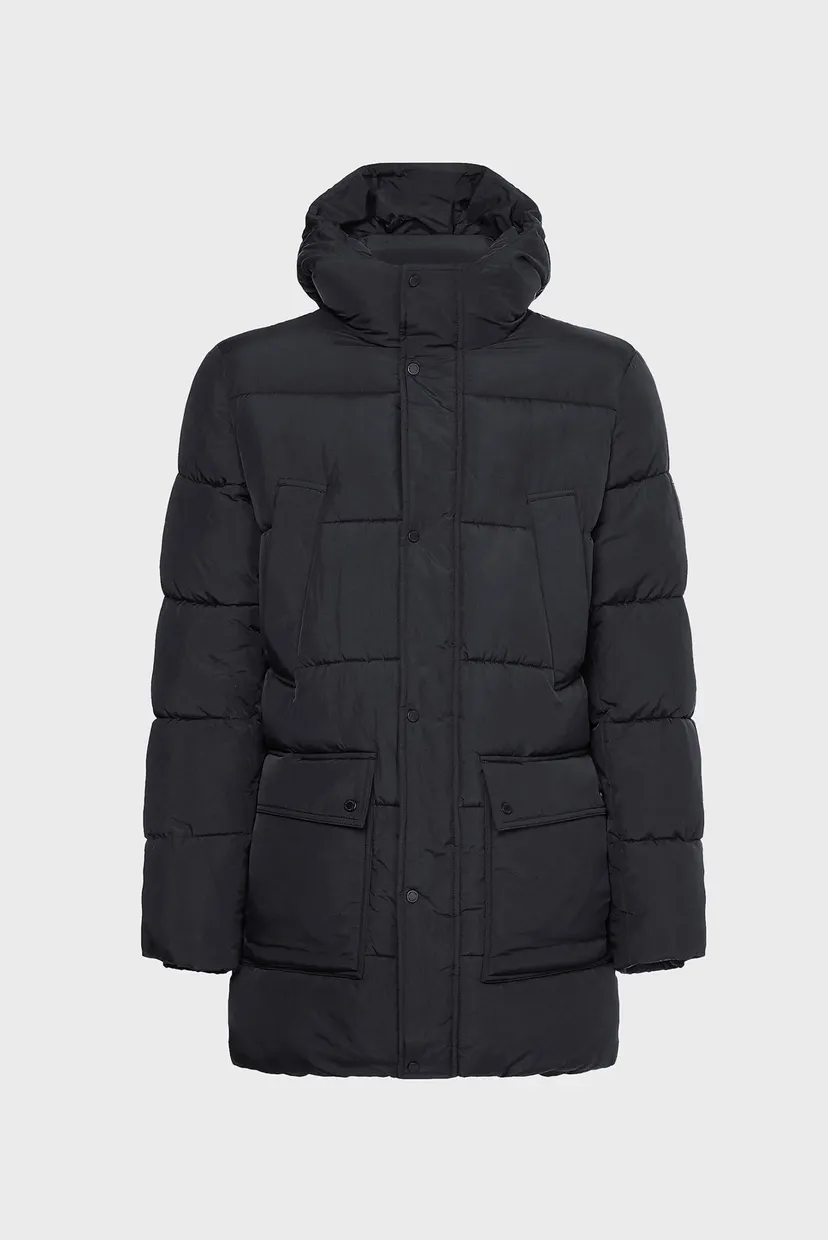 Мужская черная куртка CRINKLE NYLON LONGLENGTH PUFFER 5