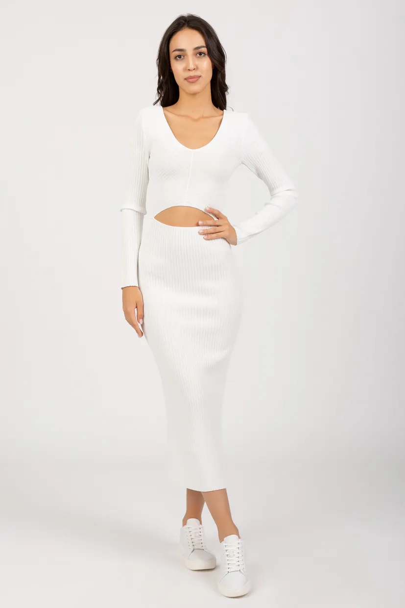 Платье ICONIC RIB CUT OUT MIDI DRESS 5