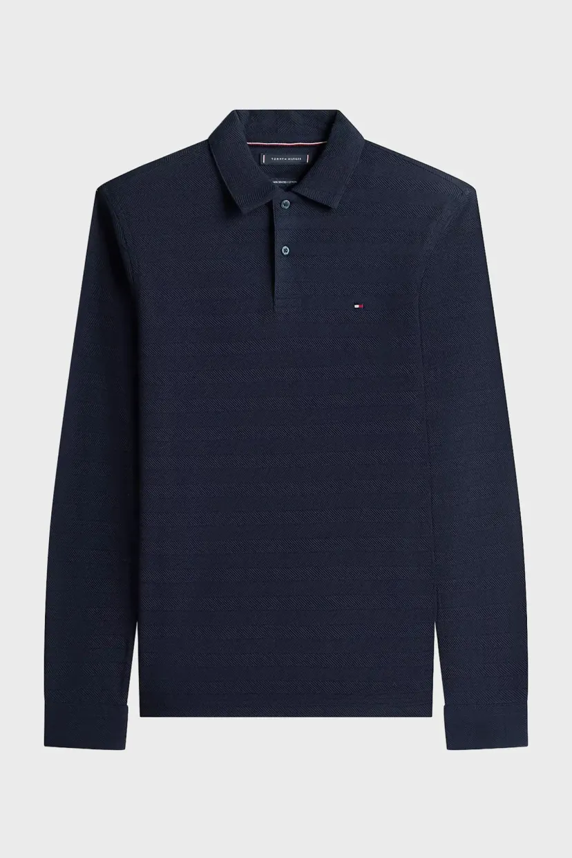 Поло с длинным рукавом LS HERRINGBONE REG POLO 5