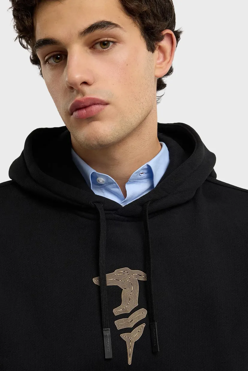 Худи MF508F01 SWEATSHIRT HOODIE WITH GREYHOUND OUTLINE PRINT IN DIAGONAL F 4