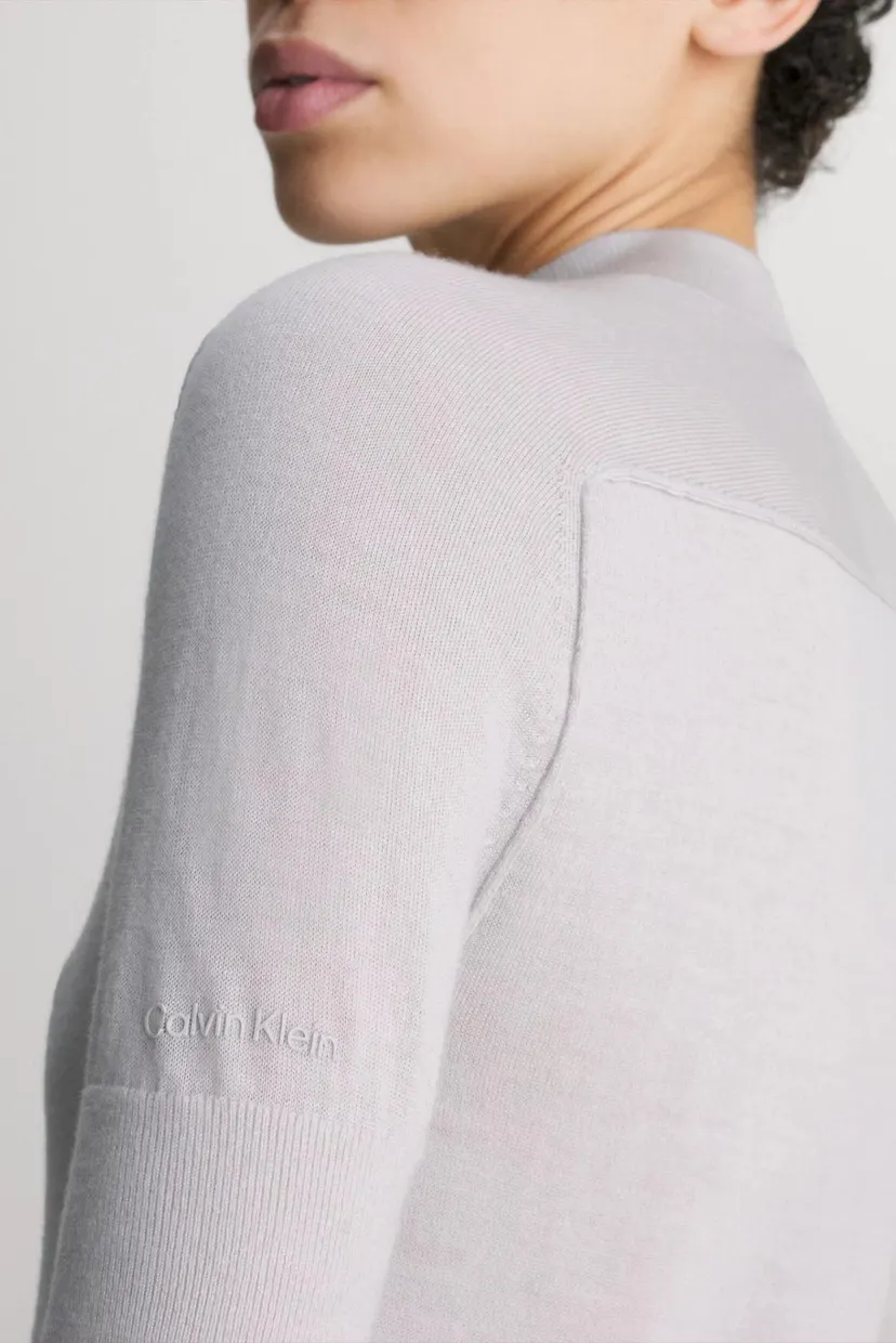 Свитер с короткими рукавами EXTRA FINE WOOL MOCKNECK SWEATER 4
