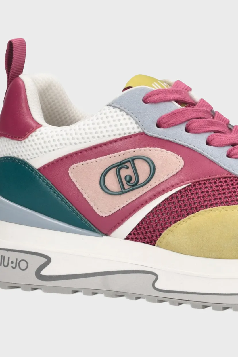 Кроссовки LIU JO MAXI WONDER 97 - SNEAKER COW SUEDE MESH CITRONETTE BOUGANVILLE MARINE 4