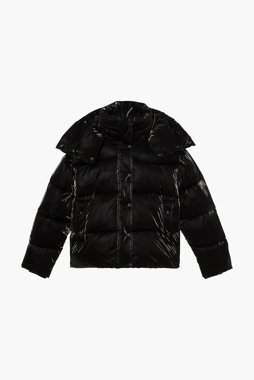 Женская черная куртка HIGH FILLED WIDE PUFFER JACKET 6