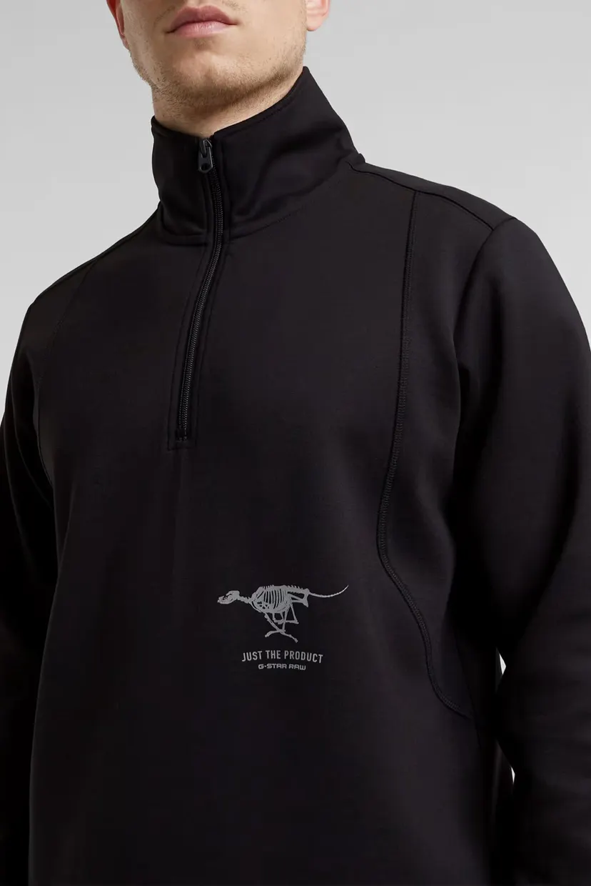 Мужская черная спортивная кофта Motion half zip tweeter 4