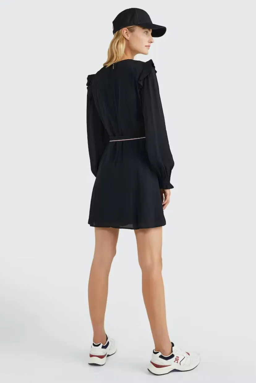 Платье MOSS CREPE SOLID SHORT DRESS LS 3