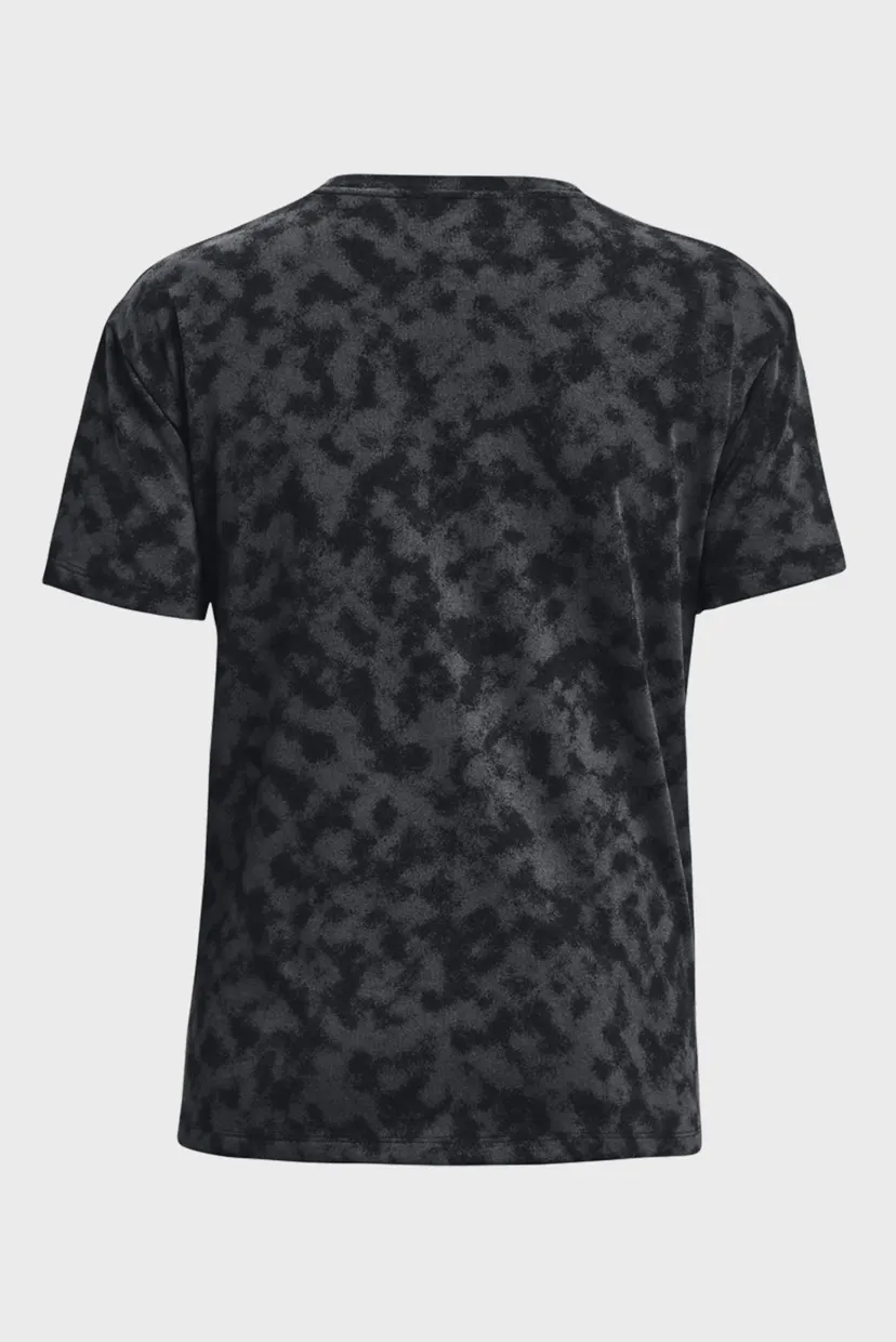 Женская черная футболка UA LOGO AOP HEAVYWEIGHT SS 11