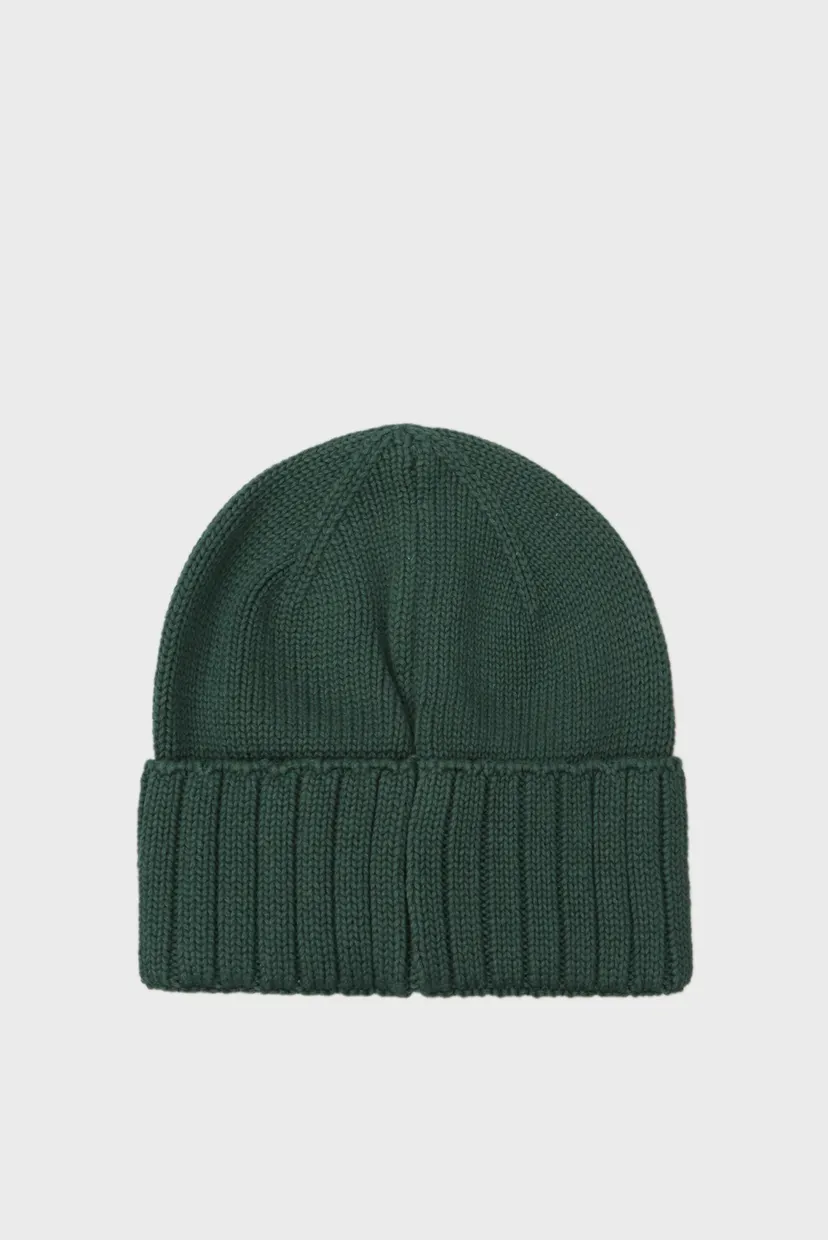 Мужская зеленая шапка MONO LOGO PATCH BEANIE RUB 3