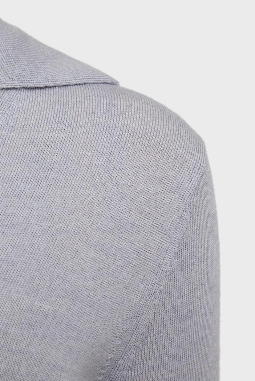 Женское серое шерстяное платье MERINO WOOL BUTTON 5