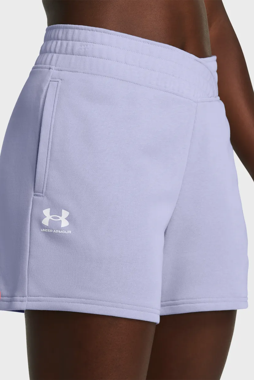 Женские сиреневые шорты UA Rival Terry Short 4