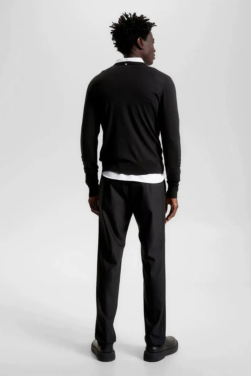 Мужской черный шерстяной джемпер FINE GAUGE MERINO CREW NK 3