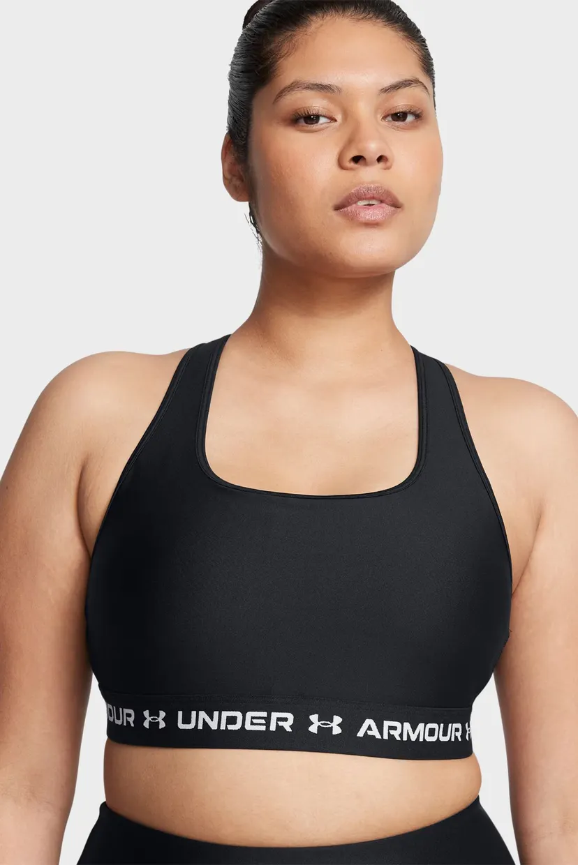 Женский черный топ UA Crossback Mid Bra 5