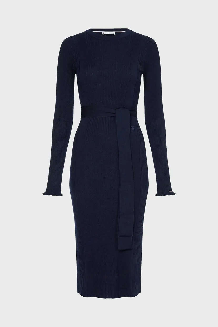Платье FEMININE RIBS SWTR MIDI DRESS LS 7