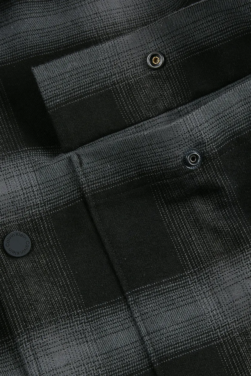 Рубашка TWILL FLEECE CHECK OVERSHIRT 4