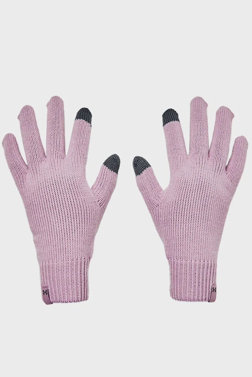 Женские розовые перчатки UA Around Town Gloves 4