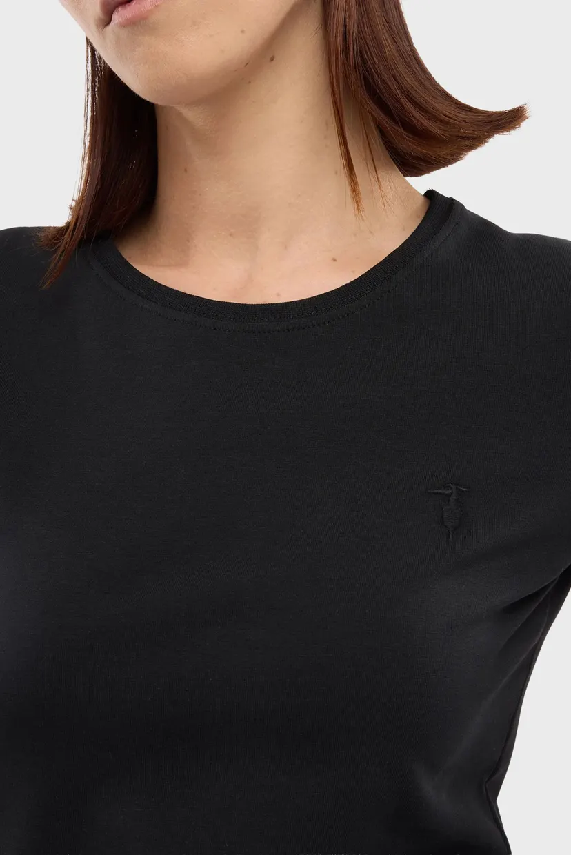 Футболка WTS01J01 SLIM FIT T-SHIRT - ESSENTIAL LEVRIERO EMBROIDERY 4