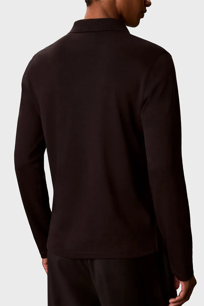 Поло с длинным рукавом/LS SLIM SUPIMA LOGO PATCH POLO 3