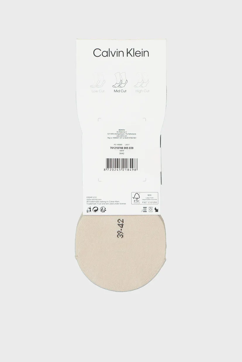 Следы CK MEN FOOTIE MID CUT 2P 3