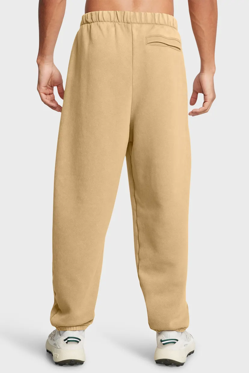 Мужские бежевые спортивные брюки UA Icon HWT Flc Wash OS Pant 3