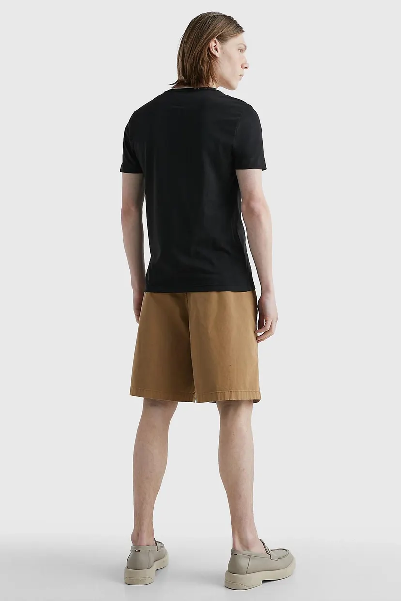 Мужская черная футболка CORE TOMMY LOGO TEE 3