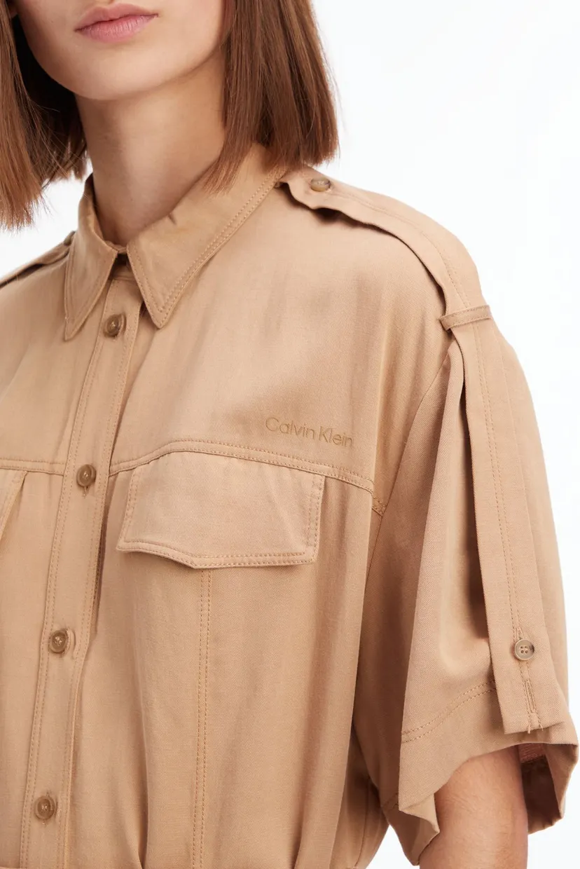 Платье DRAPY TENCEL SHIRT DRESS 3