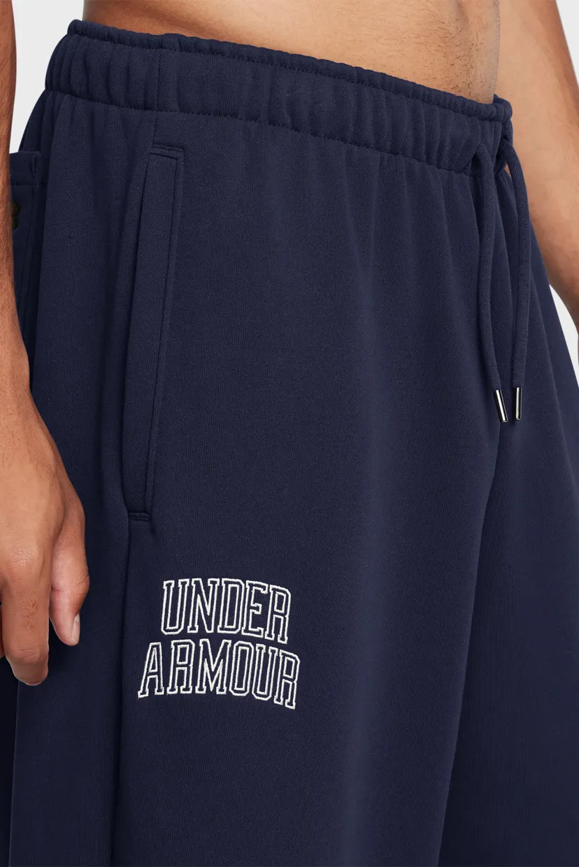 Мужские темно-синие спортивные брюки UA Icon HWT Terry OS Pant 4