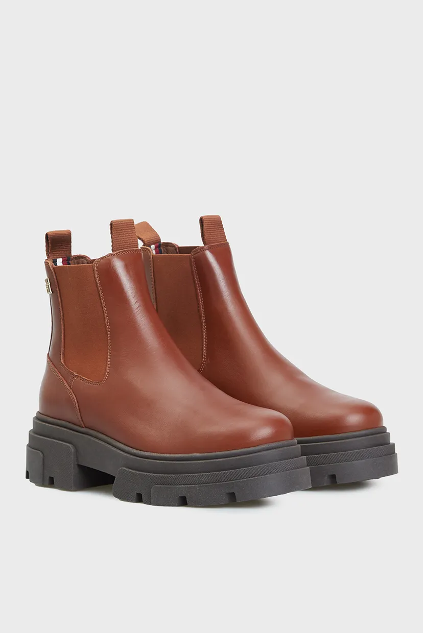 Женские коричневые челси COMBAT LEATHER LOW CHELSEA 3