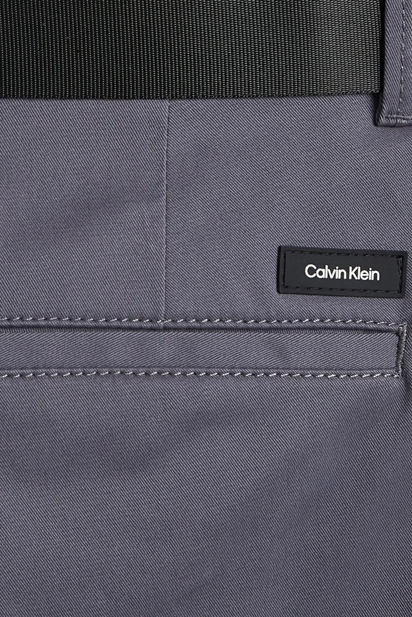 Мужские серые шорты MODERN TWILL SLIM SHORT BELT 7