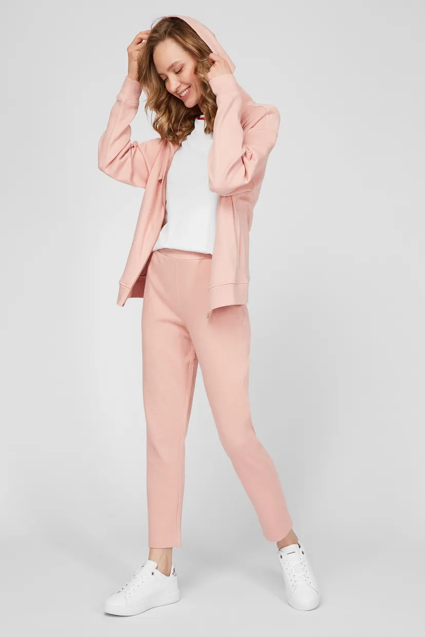 Женские пудровые спортивные брюки PIQUE TAPERED 7