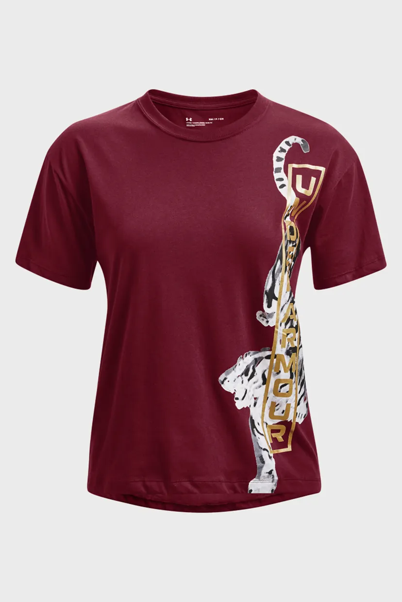 Женская бордовая футболка CNY Graphic Tee 5