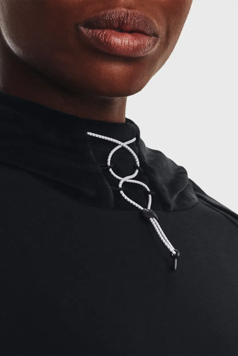 Женское черное худи UA Journey Fleece Hoodie 10