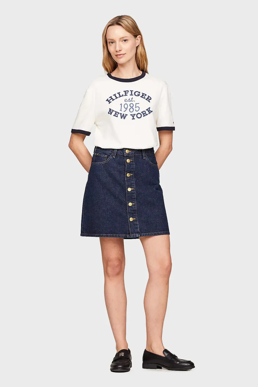 Женская темно-синяя джинсовая юбка DNM MINI SKIRT HW CLER 3