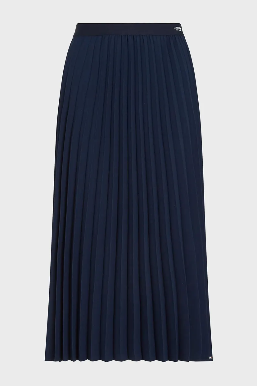 Женская темно-синяя плиссированная юбка FLUID PLEATED PULL ON MIDI SKIRT 5