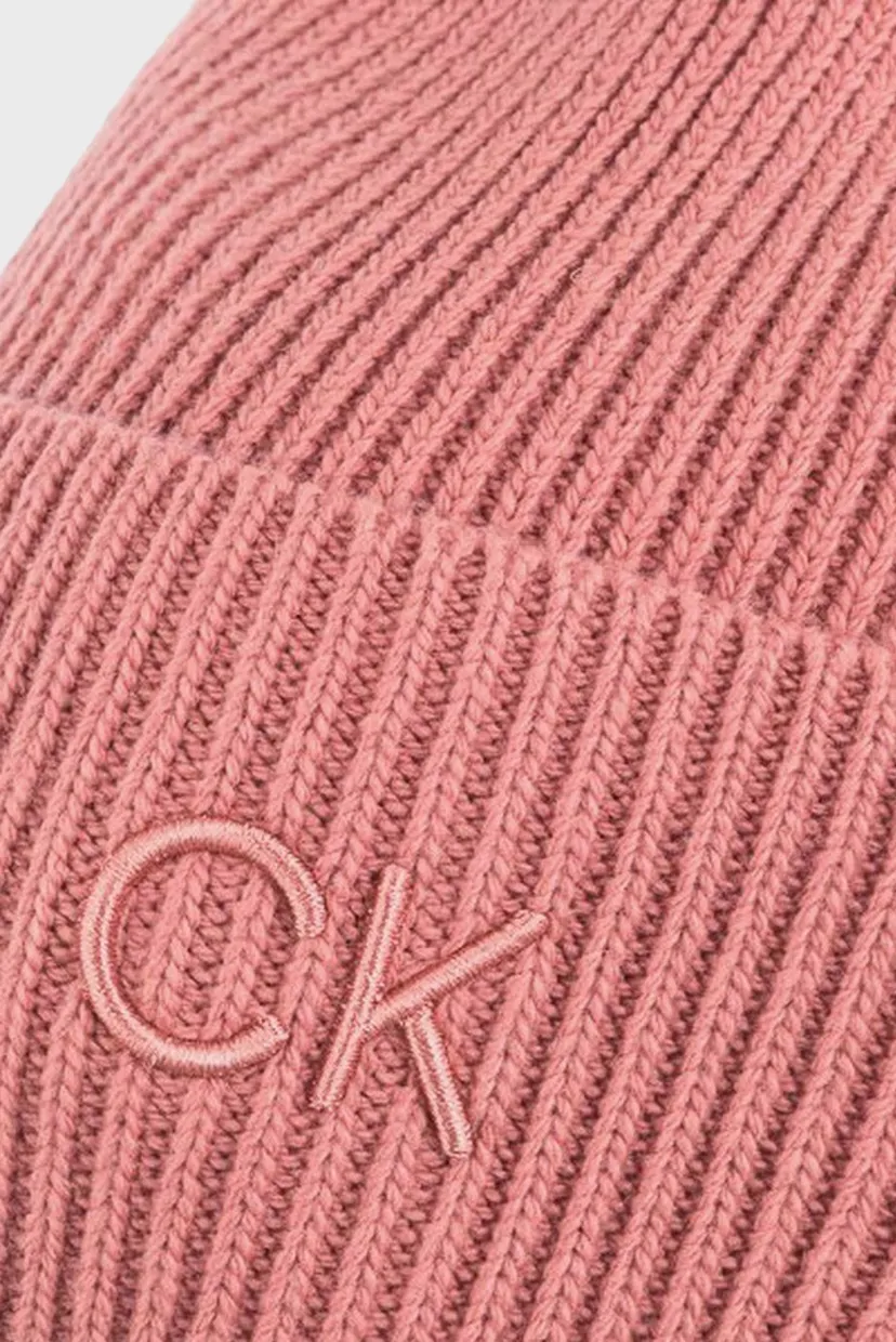 Шапка CK EMBROIDERY FINE RIB BEANIE 3
