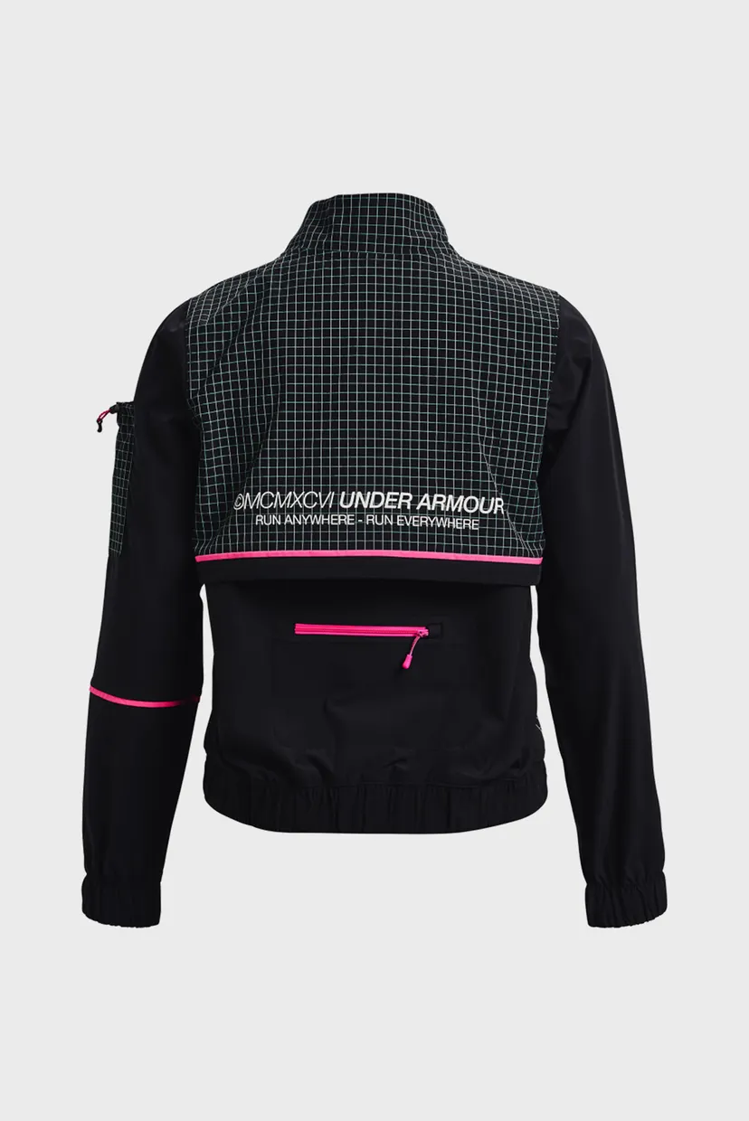 Женская черная ветровка UA Run Anywhere STORM Jacket 12