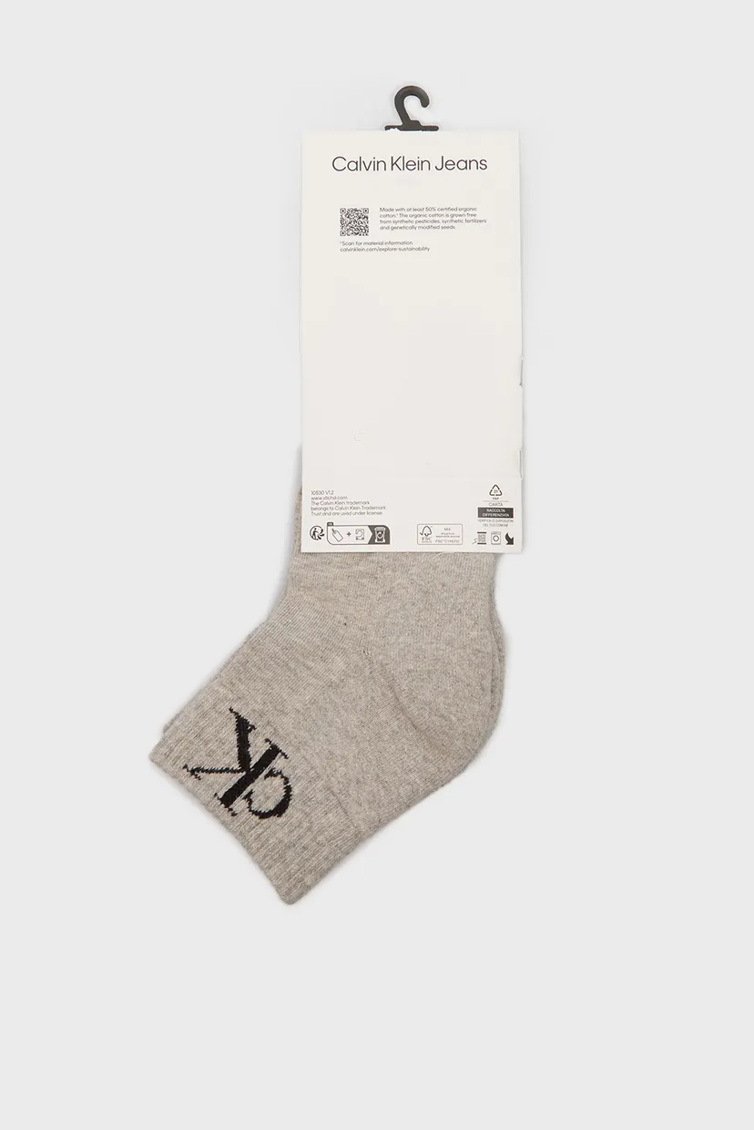 Носки CKJ MEN QUARTER 2P MONOGRAM 3