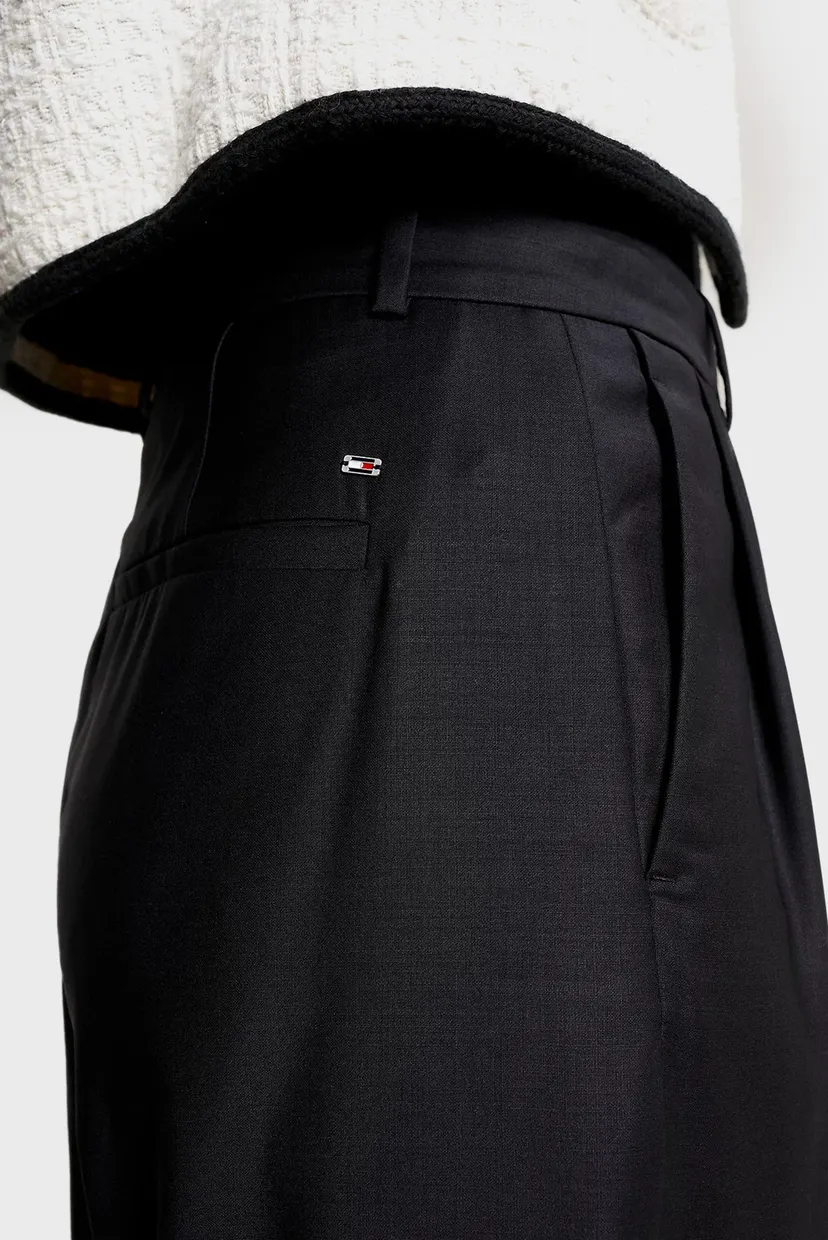Штаны WIDE LEG PLEATED WOOL PANT 4