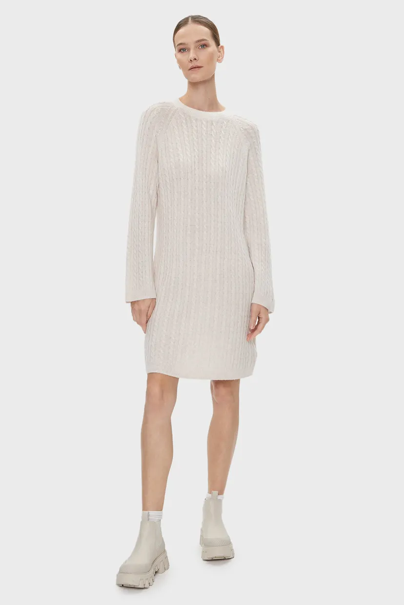 Платье SOFT WOOL AO CABLE C-NK DRESS 3