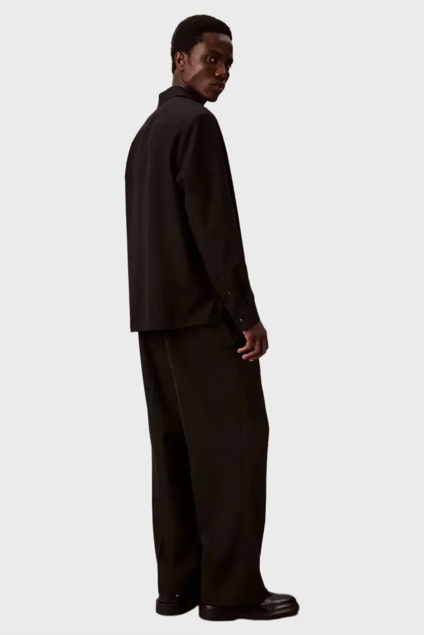Рубашка LS SOLID SILK WOOL EASY SHIRT 3