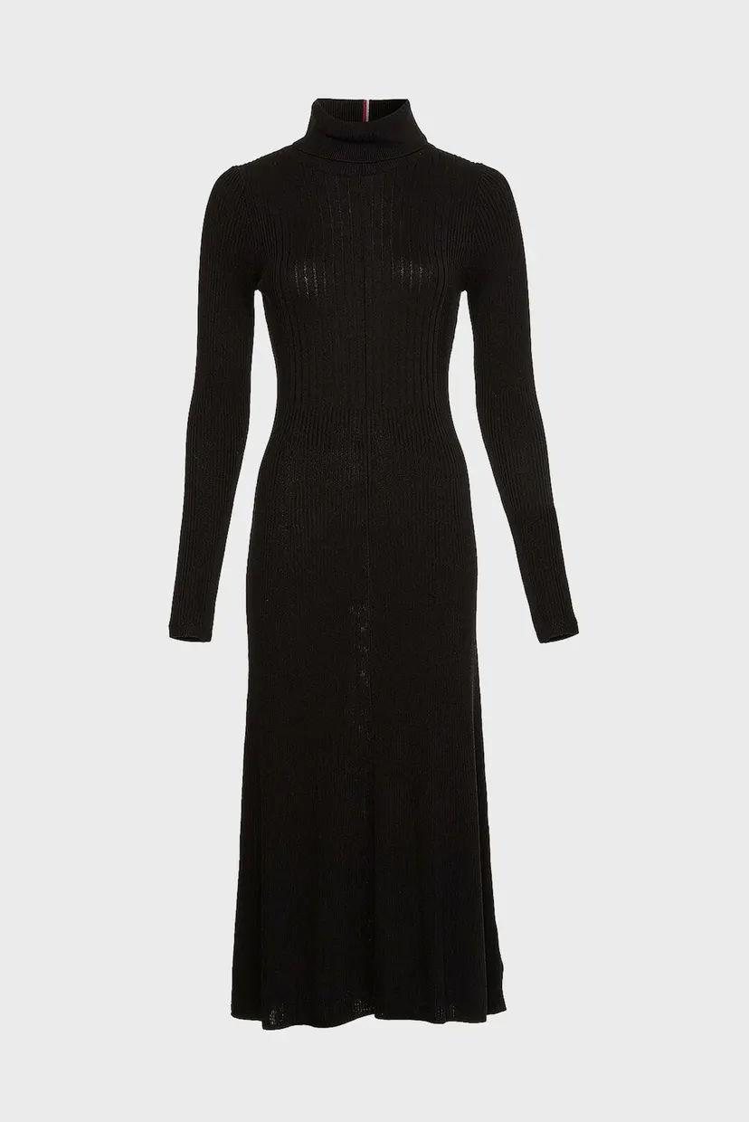Көйлек LYOCELL SILK RIB ROLL-NK DRESS 5
